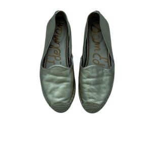 Sam Edelman Khloe Women's Slip-On Shoes Shiny Gold Espadrilles SIZE 7